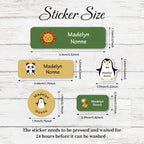 Custom Name Labels 121PCS 2 Sheets Personalized Stickers for Clothes, Lunch Boxes, Bottles, Kids School Supplies, Camp, Daycare