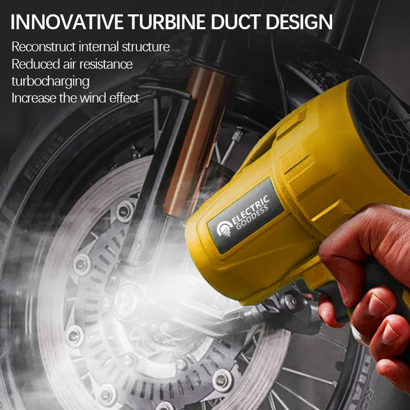 Electric Goddess Brushless Cordless Electric Air Blower Turbo Jet Fan Handheld Dust Blowing Tool For Dewalt 20V Battery Pin