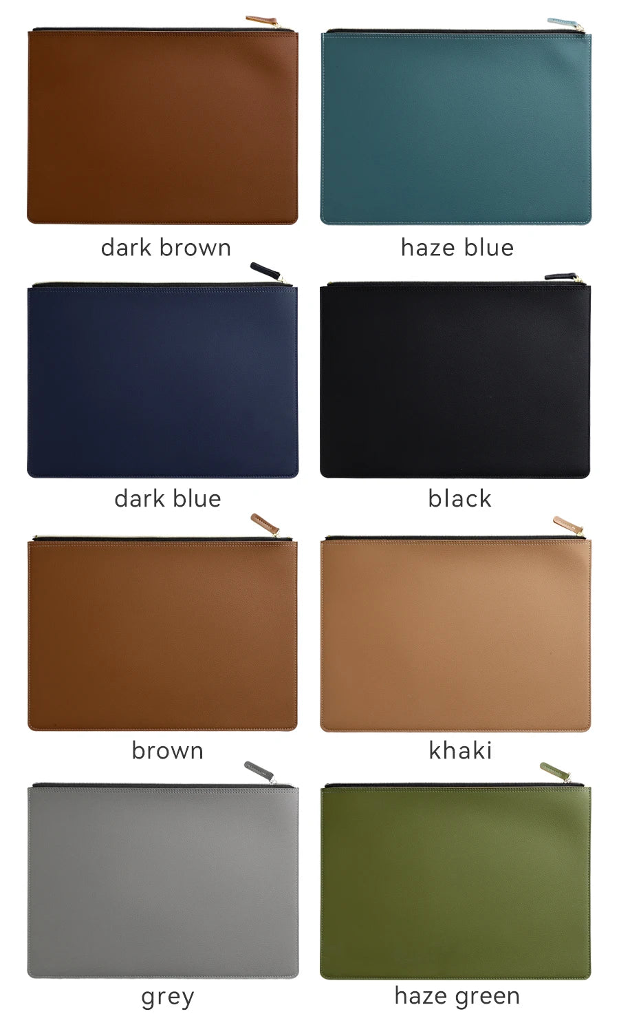 Leather Business A4 File Folder Zipper Document Bag Contract File Organizer Briefcase Portfolio,Bag For Contract/Invoice Storage