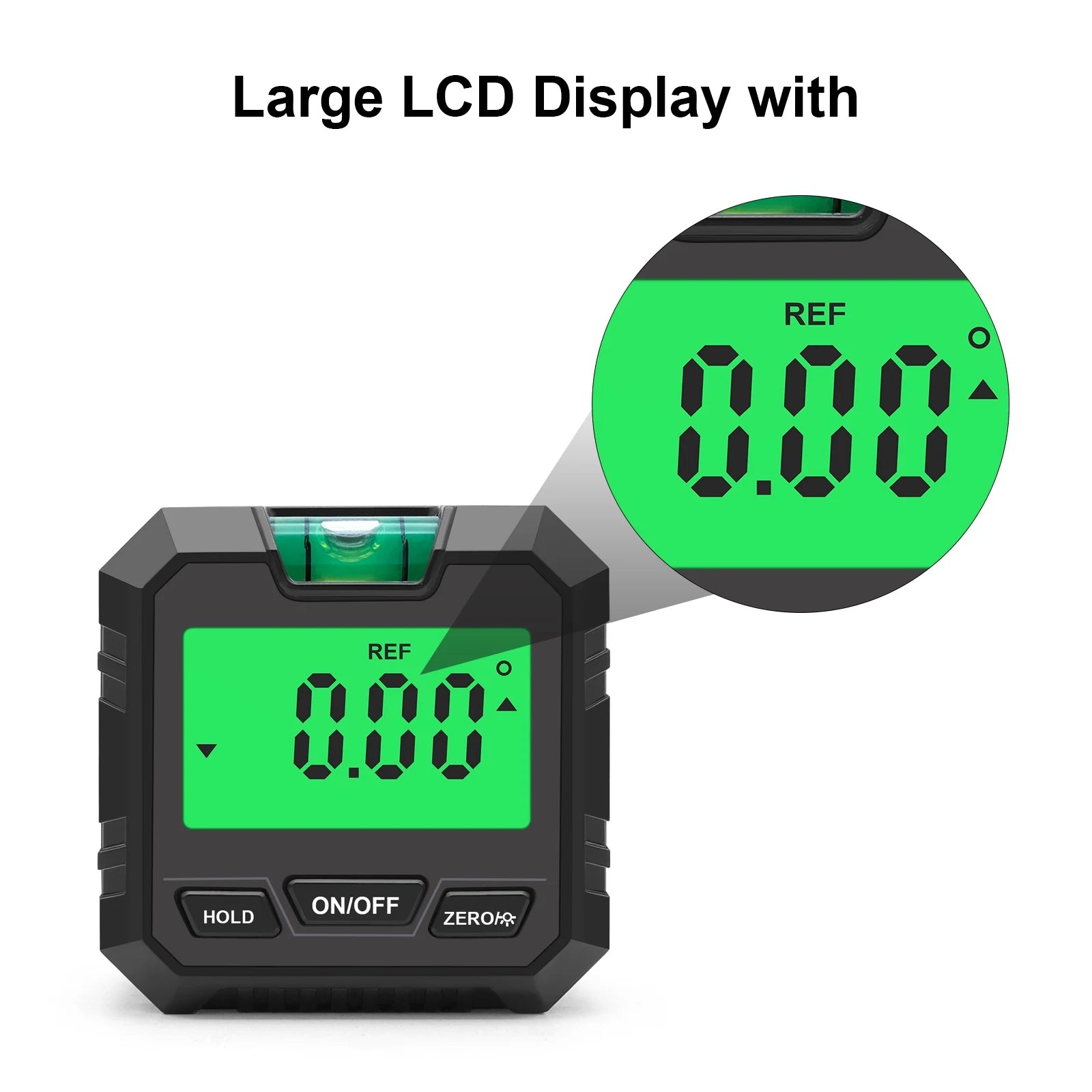 LCD Digital Angle Gauge Magnetic Protractor Inclinometer Mini Level Meter 360 Degree Angle Finder Goniometer for Decoration