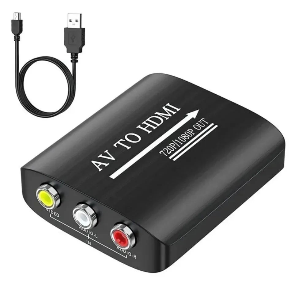 HD 1080P AV to HDMI RCA To HDMI Composite Adapter Converter With USB Cable CVBS AV Adapter For N64 Wii PS1/2/3 Xbox One SNES Etc