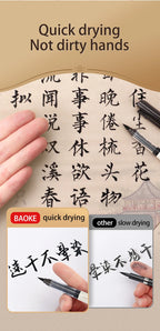 BAOKE S010 Liquid Calligraphy Pen Set 4 Tips Waterproof Pigment Ink Calligraphy Brush Pen