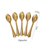 10/16PCS Rose gold disposable tableware table knife fork spoon cutlery birthday party decorations wedding gender reveal supplies