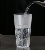 Acrylic Plastic Beer Mug PC Anti-fall Water Cup Heat-resistant Wine Glass Transparent Octagonal Cups KTV Bar Kitchen Restaurant