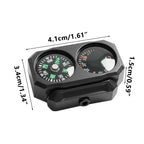 3/5Pcs RCompass Thermometer Combo 2 in 1 Tactical Airsoft AR15 M4 M16 Compact Navigation Thermometer for 20mm Rail Gun Accessory