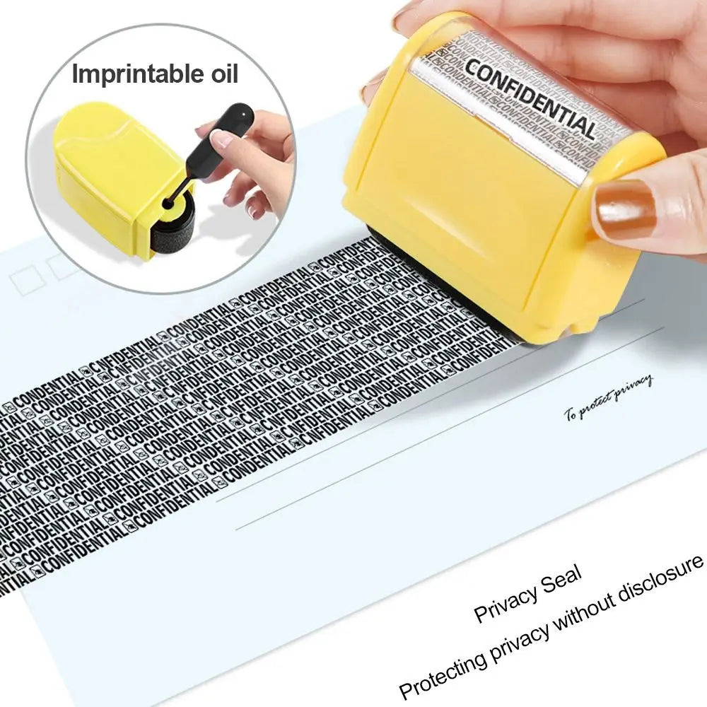 Durable Roller Identity Protection Stamps Safety Portable ID Security Stamp Privacy Protection Identity Address Blocker