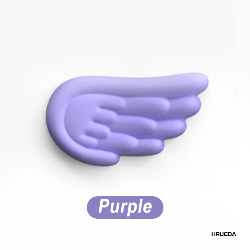 Mousepad Ergonomic Angel Keyboard Wrist Rest and Mouse Pad Set Reduce Wrist Pain for Office and Gaming Use Angel Wing, Memory Fo
