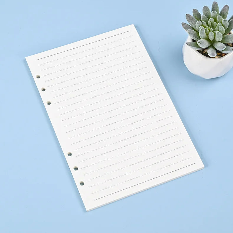 A6 A5 Loose Leaf Notebook Refill Spiral Binder Inner Page Line Dot Grid Inside Paper Stationery