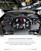 Hydroshine Engine Bay Cleaner Care  Heavy Oil Dust Clean Spray for Car Engine Powerful Decontamination Compartment Cleaning Tool