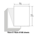 4*4'*100 Sheets Adhesive Shipping Label Waterproof Thermal Label Thermal Transfer Label Sticker Small Ticket Paper