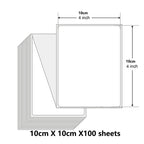4*4'*100 Sheets Adhesive Shipping Label Waterproof Thermal Label Thermal Transfer Label Sticker Small Ticket Paper
