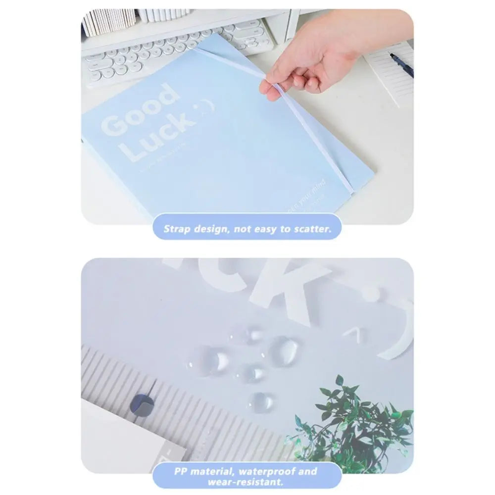 INS Style Loose Leaf A4 File Folder Transparent Detachable Data Book Students Stationery Office Storage Booklet School Office