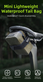 ROCKBROS Bike Saddle Bag Waterproof MTB Road Bike Bag Portable 0.4LMini Tail Bag Lightweight