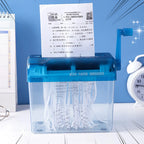 Hand Shredder Hand Crank Portable Mini Paper Cutting Tool Transparent Documents Paper Cutting Tool Birthday Gift Home Office
