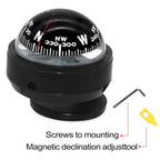 Various Compass Portable Compact Navigation Compass Device Universal Outdoor High Precision Compass For Car Boat Moto Bicycle