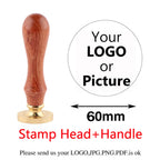 Custom Brass Wax Seal Stamp Personalized LOGO 25/30/40/50mm Round/Square Wax Sealing Head For Wedding Invitation Card Decor Seal