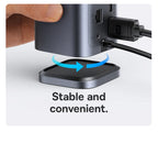 Baseus 11-IN-1 USB C HUB HDMI DP 4K@60Hz MST Triple Display USB 3.2 Splitter with RJ45 3.5mm Mic PD100W Magnetic Docking Station