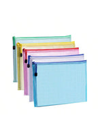 Large Capacity Waterproof A4 File Bag Zipper Document Storage Bag for Desktop Game School Textbook Suitable Office Supplies