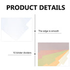 10Pcs Bright Colorful Index Dividers Label Set Smooth Surface High-Quality Paper Tab for Office School Binder Organization Index