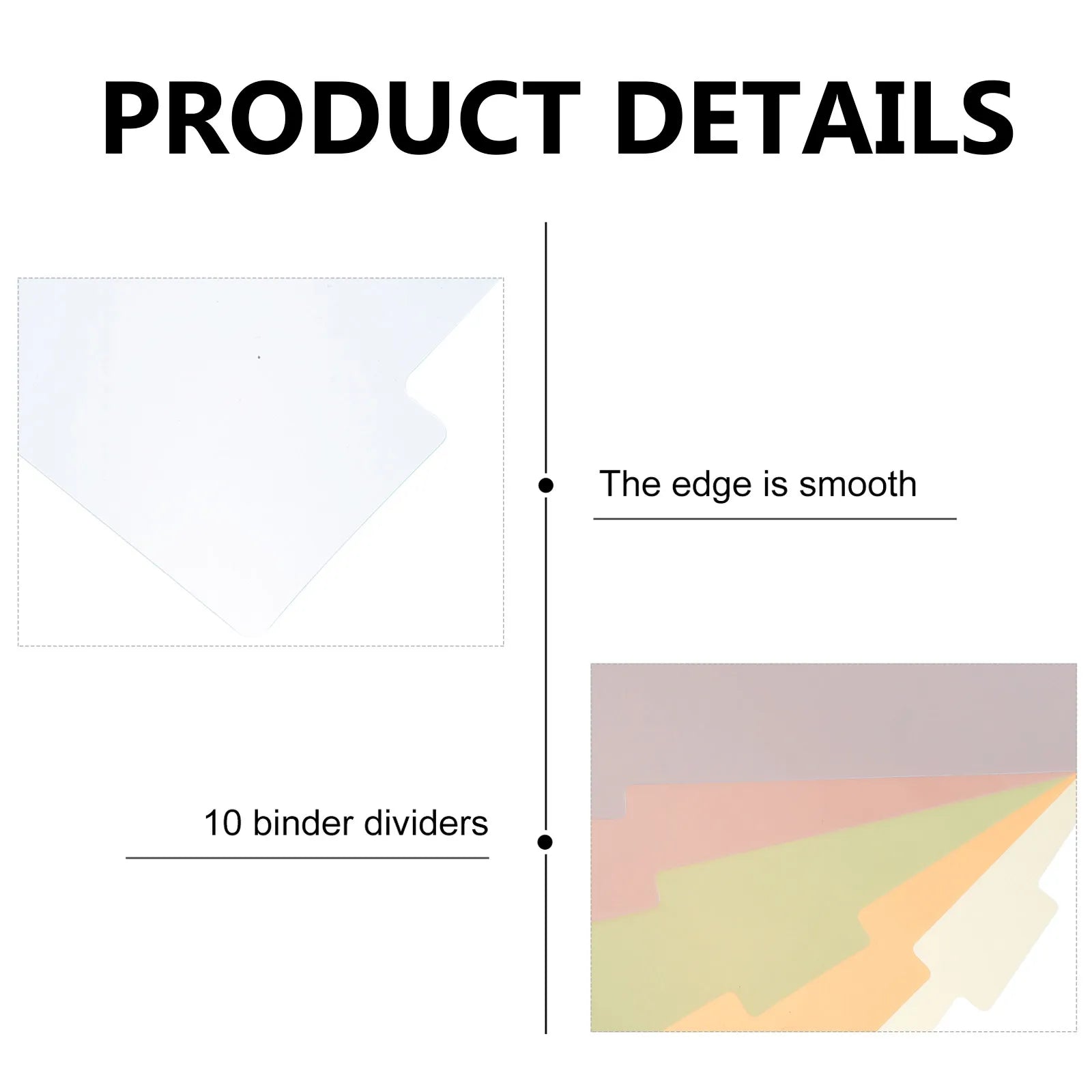 10Pcs Bright Colorful Index Dividers Label Set Smooth Surface High-Quality Paper Tab for Office School Binder Organization Index