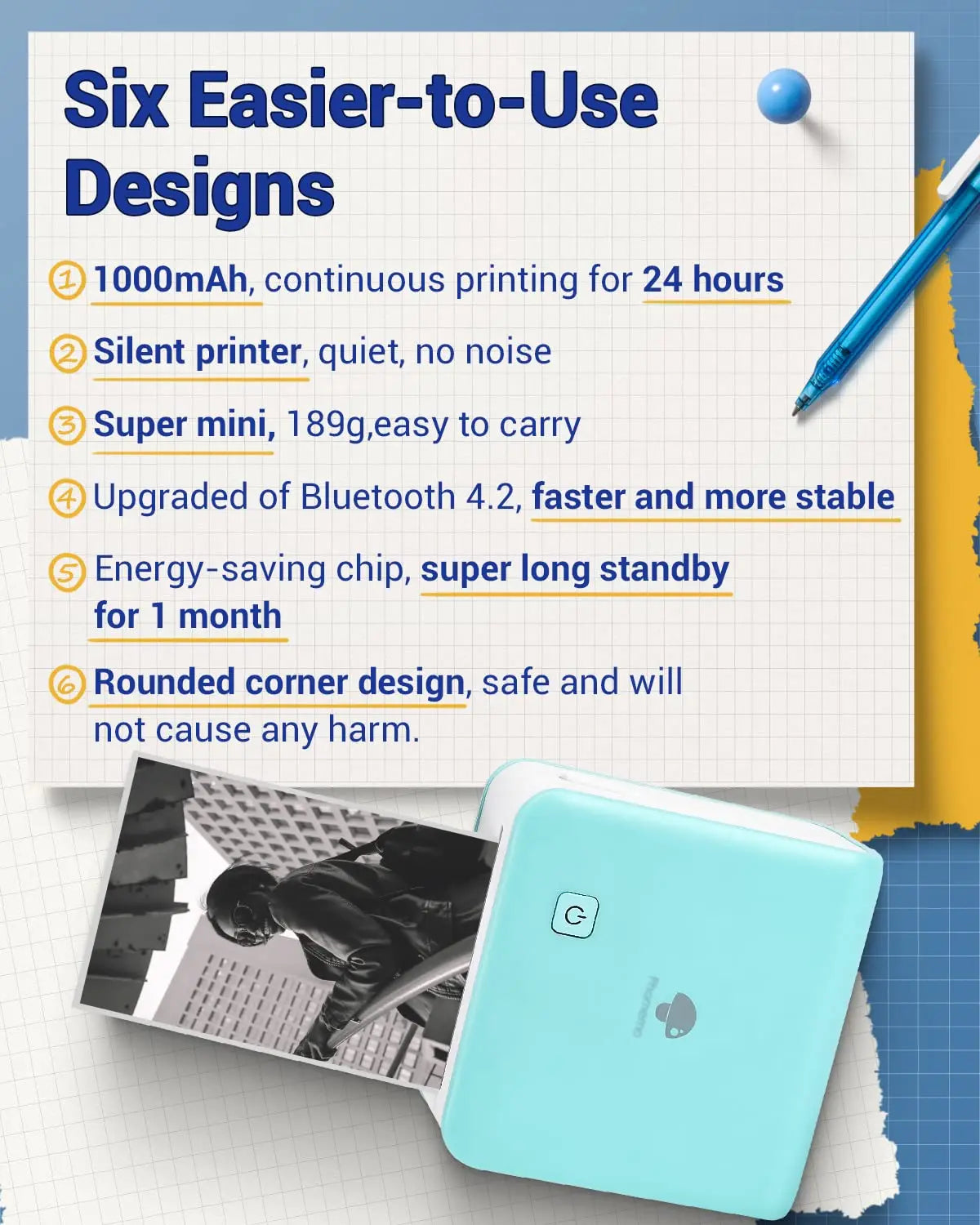Phomemo M02Pro Mini Portable Thermal Printer Wireless Photo Labeler 300dpi Inkless Printing 15/25/50/53mm for Easy Labeling
