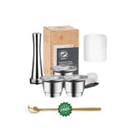 For Nespresso Reusable Coffee Capsule Stainless Steel Rich Crema Espresso Refillable Filters Pod Fit Inissia Pixie Essenza Mini