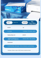 1 Pack 500 Sheets Deli A4 Multi-purpose Paper 70/80g Aegean Sea Series Copy Printing Paper 7420/7433