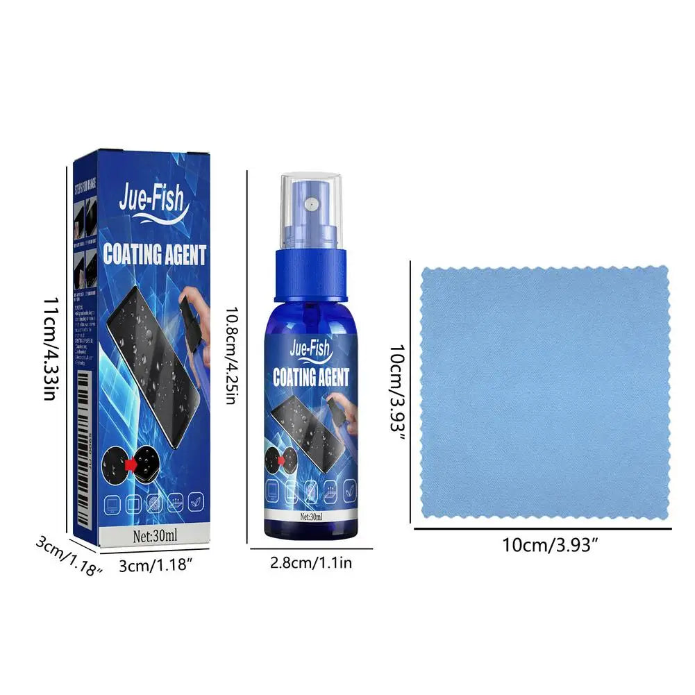 Mobile phone screen cleaner scratch-resistant fingerprint-resistant glass hydrophobic oleophobic coating solution
