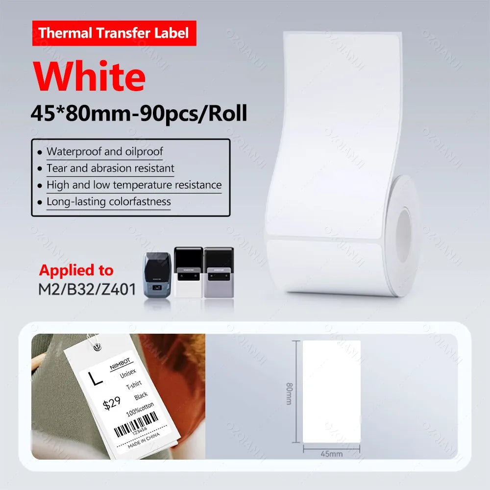 300dpi Niimbot M2 Portable Thermal Transfer Label Printer Multi-function Sticker Label Maker Machine for Clothes Tag Power Cable