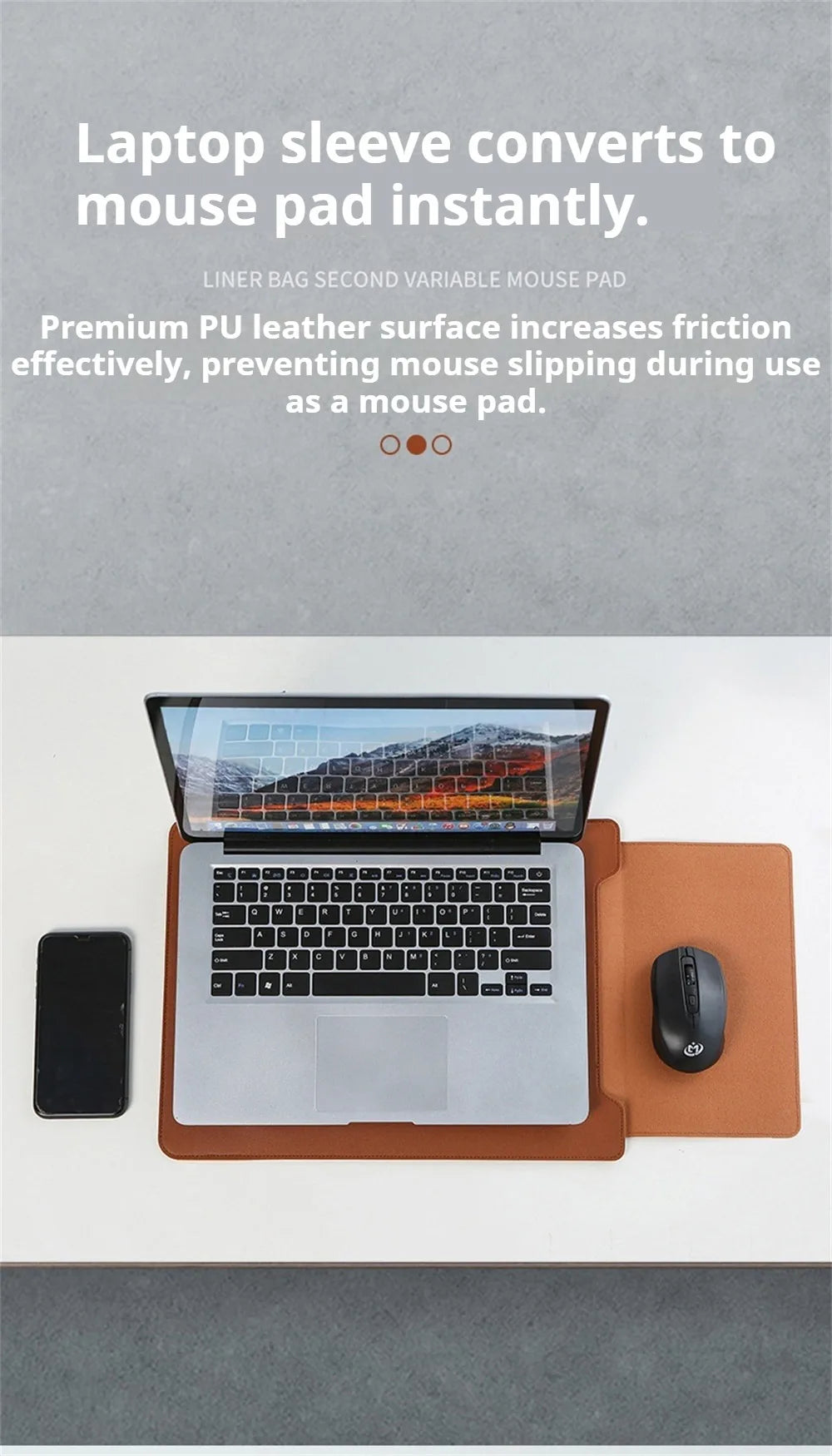 PU Leather Laptop Computer Sleeve Case Bag Stand Cover Pouch Man Women 13 14 15 15.6 16 inch for Macbook Air Samsung HP Lenovo