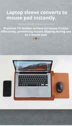 PU Leather Laptop Computer Sleeve Case Bag Stand Cover Pouch Man Women 13 14 15 15.6 16 inch for Macbook Air Samsung HP Lenovo