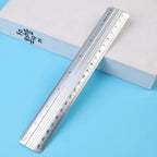 10pcs Straight Aluminum Ruler 15Mm 20Mm 30Mm 40Mm 50Mm Multi-Color Metal Ruler Set For Students Stationery Geometry Tools
