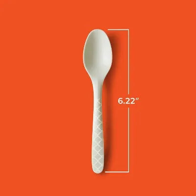 Ecosave Compostable Cutlery - Disposable Spoons - 24Ct