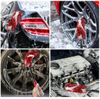 SEAMETAL Car Wheel Detailing Cleaning Brush Woolies Plush Car Rim Tire Wash Brushes Long Handle Bendable Auto Wheel Clean Tools