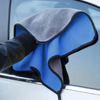 1/5pcs Microfiber Car Washing Towel Soft Quick Drying Windows Mirrors Wiping Rags Home Double Layer Cleaning Cloths 500GSM