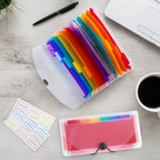 Accordion File Folder 13-Pocket, A6 Mini Size for Storage, Data Classification Organizes Documents, Cards, Coupons, Perfect Gift