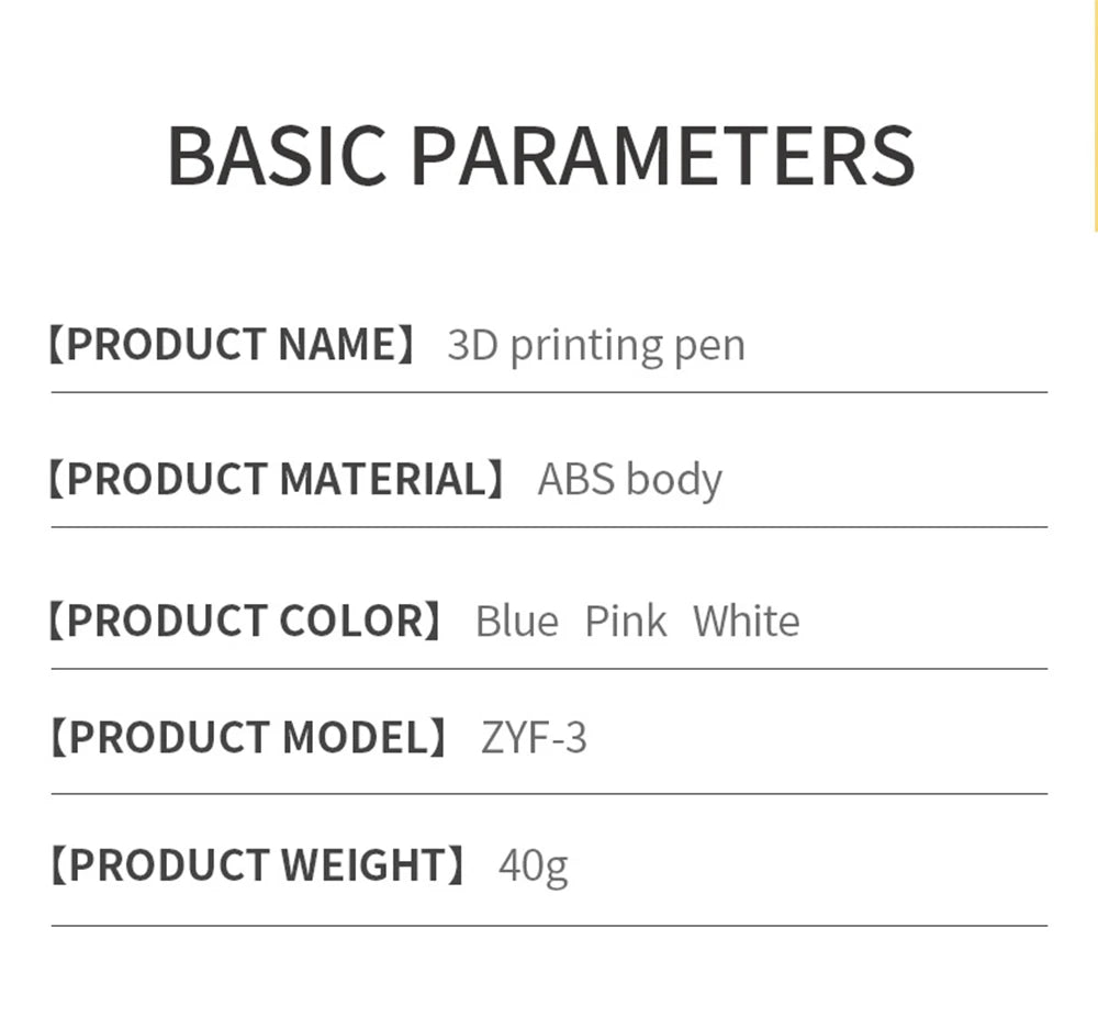 New 3D Pen 3D Printing Pen for Children 1.75mm PLA Filament DIY Drawing Birthday Christmas Gifts for Kids with Travel Case
