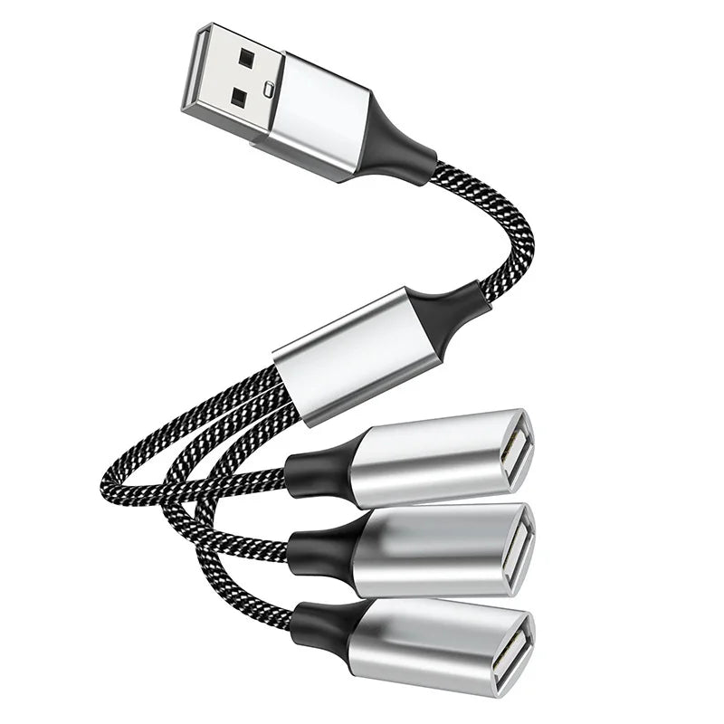 USB Cable Splitter HUB Extentions 2/3/4 Ports Phone Charger Power Adapter OTG Multiple Expander Charging Docking for Computer