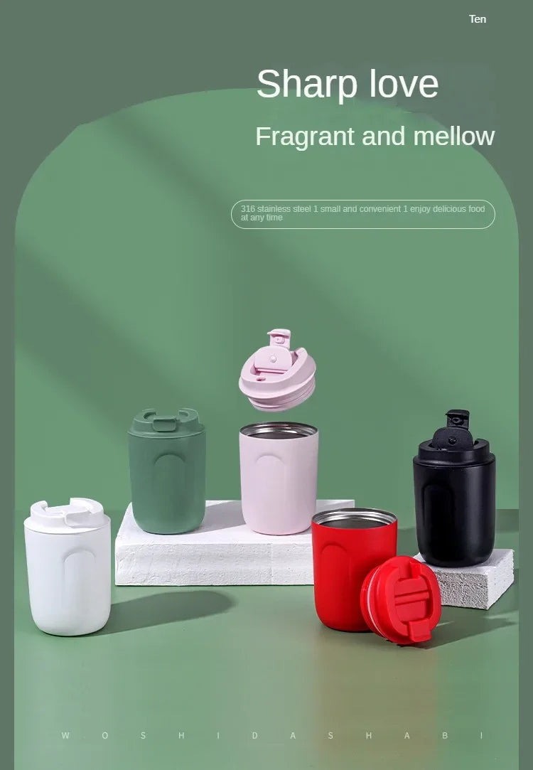 Mini Thermos Bottle Coffee Mug Stainless Steel Cup Thermal Leakproof Vacuum Flask Double Wall Tumbler Insulated Travle Drinkware