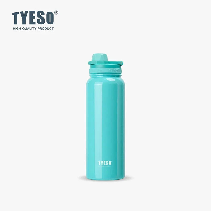 TYESO Stainless Steel Thermal Water Bottle Portable Tumbler Sport Vacuum Flask Keeps Cold and Heat Thermal Mug Car Insulated Cup