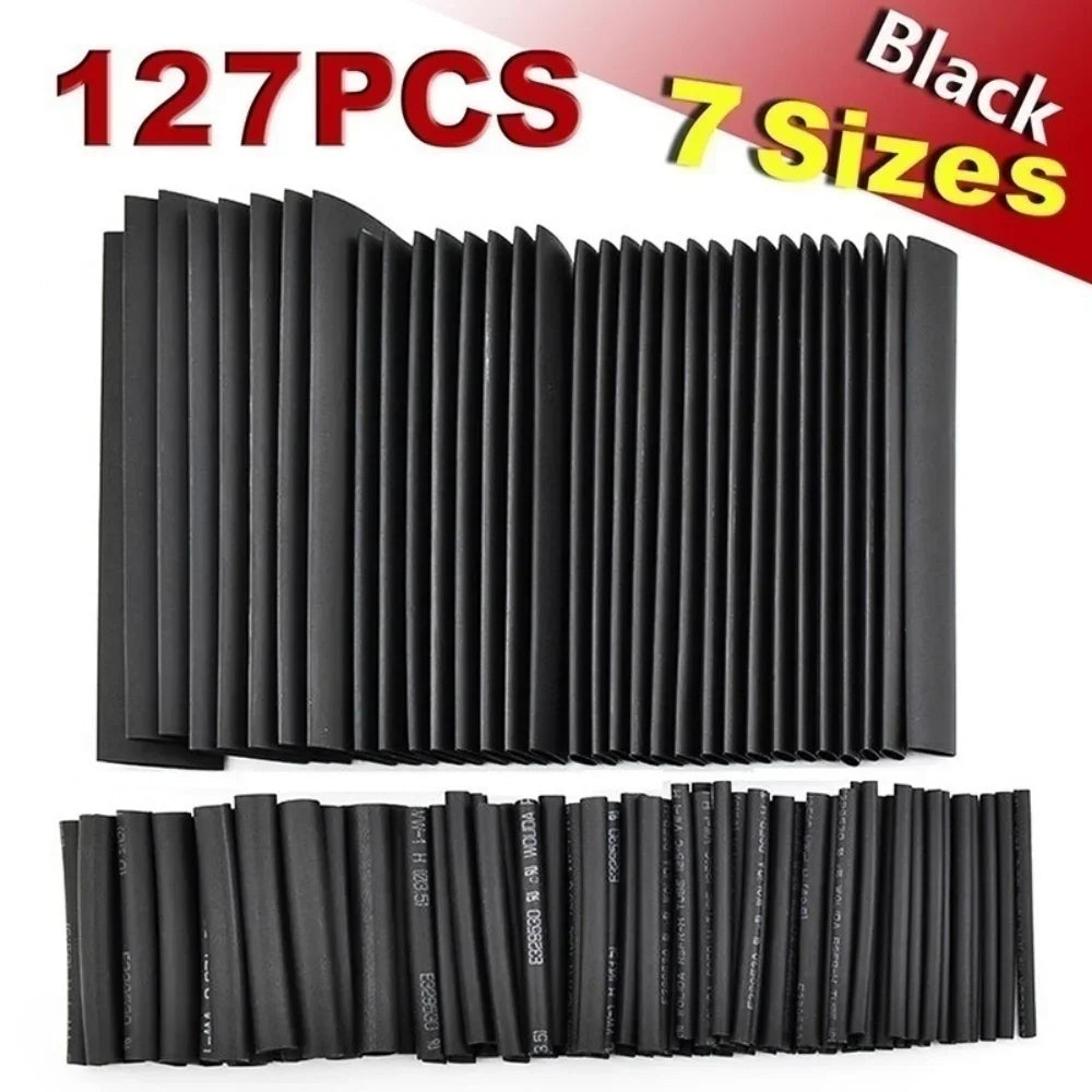 580/328/127PCS Heat Shrink Tubing Wrapping Kit 2:1 Shrinkable Wire Shrinking Wrap Tubing Wire Connect Cover Protection Sleeving