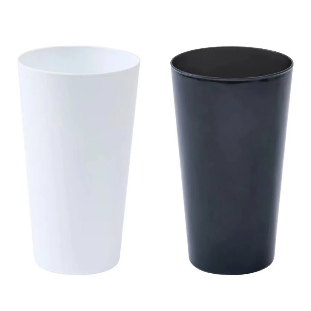 2PCS 20oz Plastic Reusable Cup Stackable Tumbler Unbreakable  Cups for Beer Reusable Glass for Water Party or Home Bar Bathroom