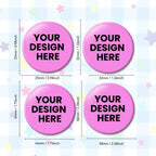 1Pcs Custom Button Pins Custom Button Badges Personalized Photo Logo Tinplate Round Brooch Multiple sizes DIY Accessory Gift