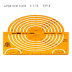 Template Measuring Ruler Circular Oval Ruler Durable K Resin Drawing Design Furniture Architect Template Drafting Ruler