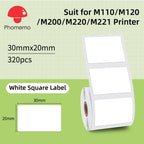 Phomemo Label For M110/M220/M221 Mini Printer Portable Thermal Label Stickers Self-Adhesive Waterproof Label Maker Sticker New