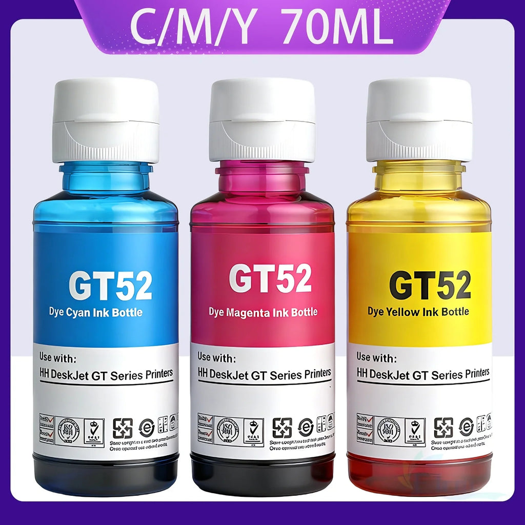 GT51 GT52 GT53 GT5810 GT5820 Refill Ink Dye ink For HP Smart Tank 450 455 500 510 515 519 530 559 615 618 655 720 750 Printer
