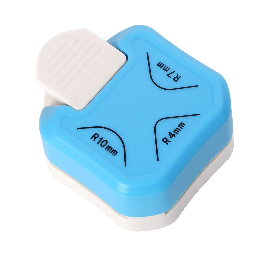 3 in 1, R 4/7/10 mm Corner Punch, Corner Rounder, Made of Metal and Plastic, for Crafts with Paper, Cards Design and Scrapbookin