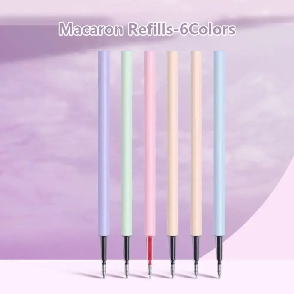 6Colors/Set Color Gel Pen 0.5mm ST Tip Ballpoint Pen Writing Tool Color Ink Signing Pen Students Gift Stationery School Supplies