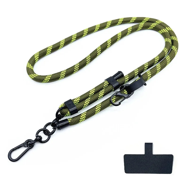 Phone Lanyard Adjustable 1 Cm Diameter Outdoor Universal Case Crossbody Shoulder Card Neck Cord Clip Hang Anti-lost Wrist Strap