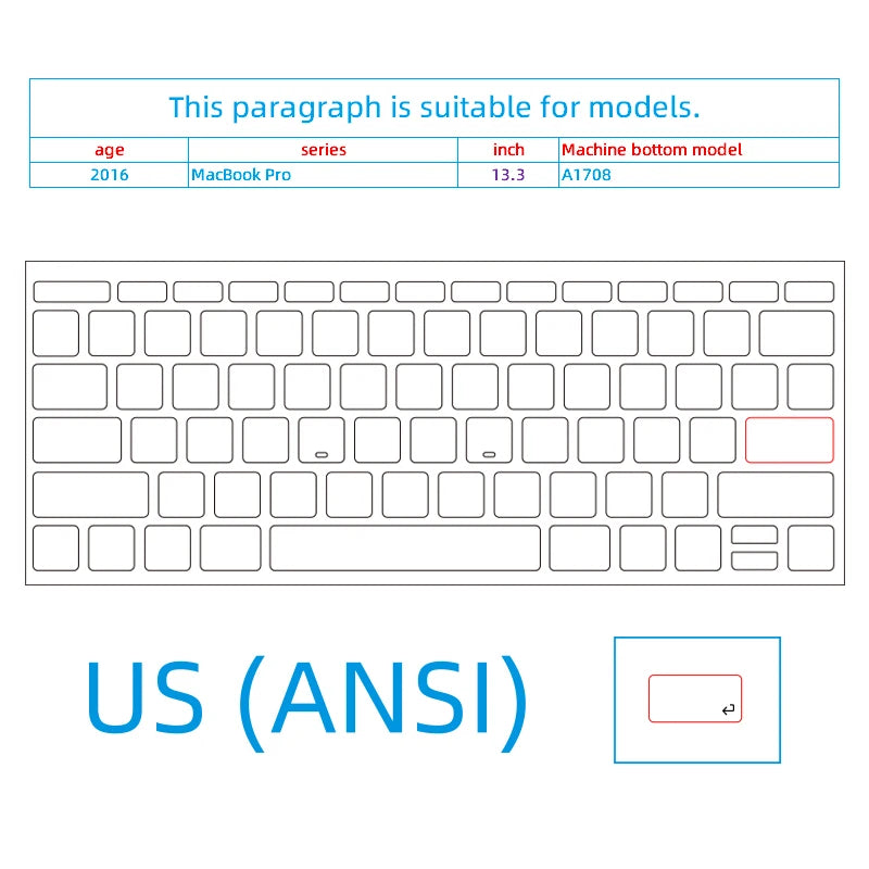 (Us American Style) Frosted Transparent White Mbp Keyboard Sticker Compatible with 13- 16inch MacBook Air/Pro Key Sticker Translucent Film to Prevent Keyboard Oiling